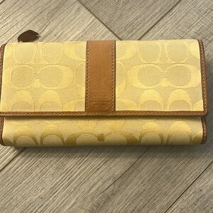 Used Coach checkbook wallet
